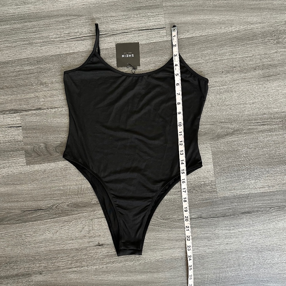 SHEIN Black Spaghetti Strap Bodysuit - Picture 6 of 8